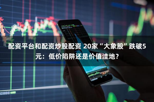 配资平台和配资炒股配资 20家“大象股”跌破5元：低价陷阱还是价值洼地？